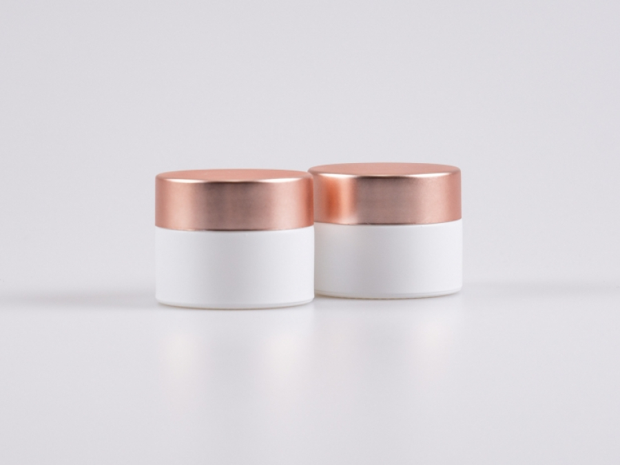 Weissglasdose 30 ml – Deckel Rosé